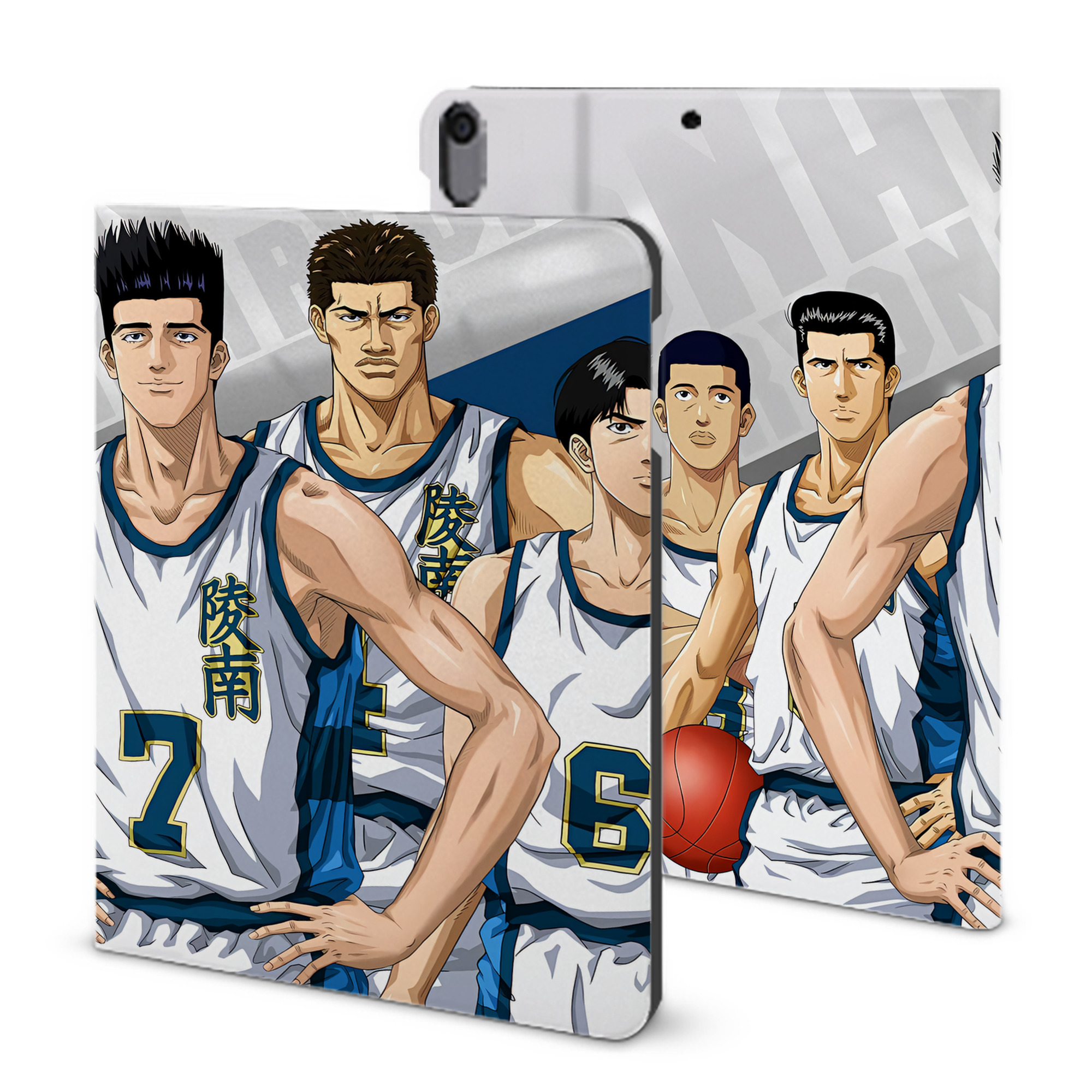 （画像用） SLAM DUNK／スラムダンク IPad ケース ブック型 PUレザー TPU 耐衝撃 軽量 薄型 ペン収納なし 全面保護 IPad 各モデル対応
